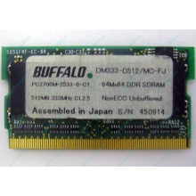 Модуль памяти 512Mb DDR microDIMM BUFFALO DM333-D512/MC-FJ в Кашире, DDR333 (PC2700) в Кашире, CL2.5 в Кашире, 172-pin (Кашира)