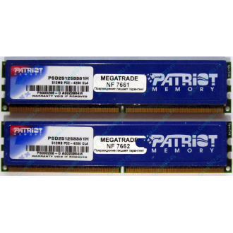 Память 1Gb (2x512Mb) DDR2 Patriot PSD251253381H pc4200 533MHz (Кашира)